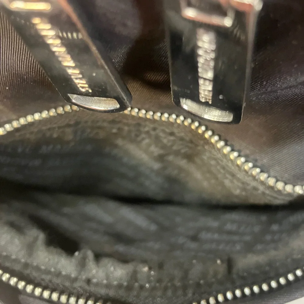 Steve Madden Black Nylon Backpack B-SALLY Logo Straps Silver Hardware Womens EUC